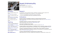 Desktop Screenshot of jayantkrish.com
