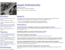 Tablet Screenshot of jayantkrish.com